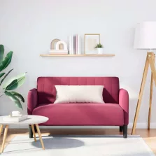 vidaXL bordó bársony loveseat kanapé 109 cm