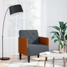   vidaXL sötétszürke bársony kanapészék karfás szék 55 cm