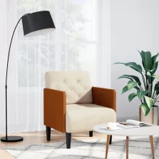 vidaXL vászon kanapészék karfával 55 cm