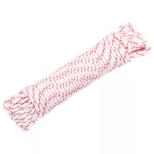 vidaXL Húzó indítózsinór fehér és piros Ø3 mm 10 m Nylon