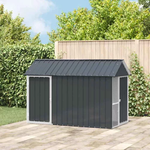 vidaXL Madár kalitka Antracit 215 x 112 x 141 cm Horganyzott acél