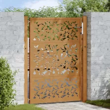   vidaXL kerti kapu 105x130 cm időjárásálló acél szárnyas kivitelben