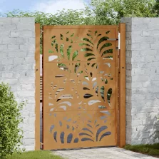   vidaXL kerti kapu 105x130 cm időjárásálló acél hullámos kialakítású
