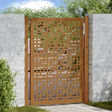   vidaXL Kerti kapu 105x130 cm időjárásálló acél kereszt kivitelben