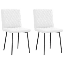 vidaXL 2 db fehér műbőr étkezőszék