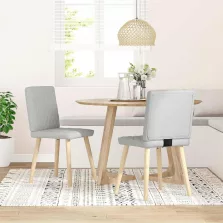 vidaXL étkezőszékek 2 db Felhőszürke szövet