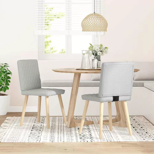 vidaXL étkezőszékek 2 db Felhőszürke szövet