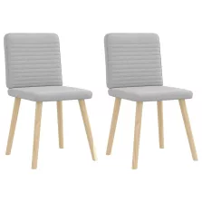 vidaXL étkezőszékek 2 db Felhőszürke szövet