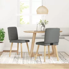 vidaXL 2 db sötétszürke szövet étkezőszék