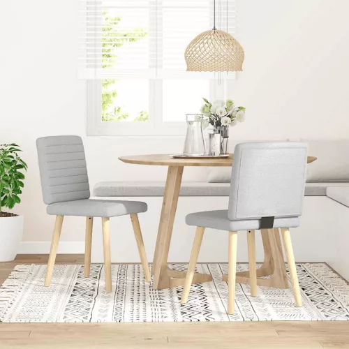 vidaXL étkezőszékek 2 db Felhőszürke szövet