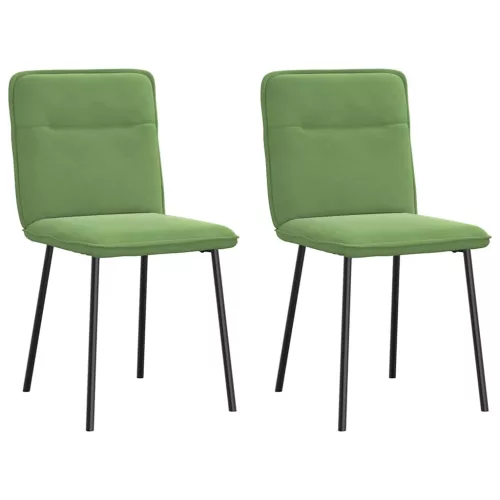 vidaXL 2 db világoszöld bársony étkezőszék
