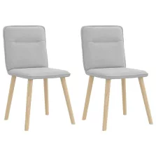 vidaXL étkezőszékek 2 db Felhőszürke szövet