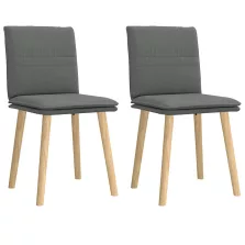 vidaXL 2 db sötétszürke szövet étkezőszék