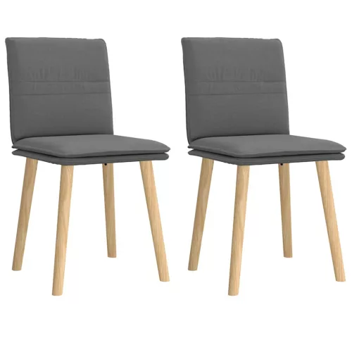 vidaXL 2 db sötétszürke szövet étkezőszék