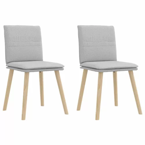 vidaXL étkezőszékek 2 db Felhőszürke szövet