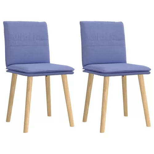 vidaXL étkezőszékek 2 db Jeans kék szövet