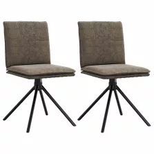   vidaXL étkezőszék sötétszürke műszarvasbőrből készült étkezőszék