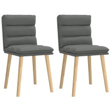 vidaXL 2 db sötétszürke szövet étkezőszék