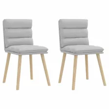vidaXL étkezőszékek 2 db Felhőszürke szövet