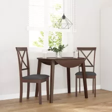   vidaXL 2 db barna tömörfa gumiból készült étkezőszékek párnákkal