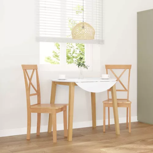 vidaXL 2 db tömörfa gumiból készült étkezőszékek