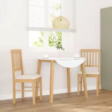   vidaXL 2 db tömörfa gumiból készült étkezőszékek párnákkal