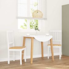   vidaXL 2 db fehér tömörfa gumiból készült étkezőszékek