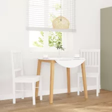   vidaXL 2 db fehér tömörfa gumiból készült étkezőszékek