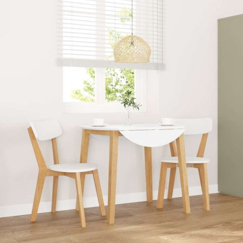 vidaXL 2 db tömörfa gumiból készült étkezőszékek