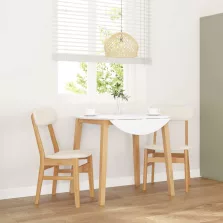   vidaXL 2 db tömörfa gumiból készült étkezőszékek párnákkal