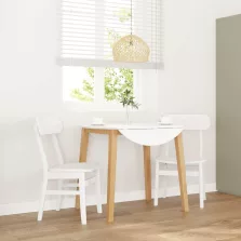   vidaXL 2 db fehér tömörfa gumiból készült étkezőszékek