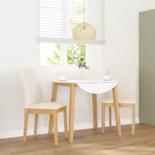   vidaXL 2 db tömörfa gumiból készült étkezőszékek párnákkal