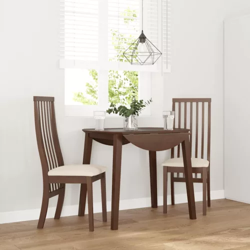 vidaXL 2 db barna tömörfa gumiból készült étkezőszékek párnákkal