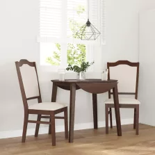   vidaXL 2 db barna tömörfa gumiból készült étkezőszékek párnákkal