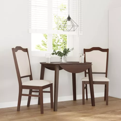 vidaXL 2 db barna tömörfa gumiból készült étkezőszékek párnákkal