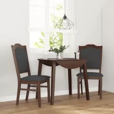   vidaXL 2 db barna tömörfa gumiból készült étkezőszékek párnákkal