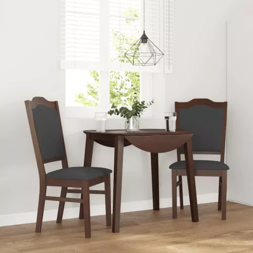 vidaXL 2 db barna tömörfa gumiból készült étkezőszékek párnákkal