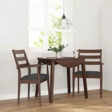   vidaXL 2 db barna tömörfa gumiból készült étkezőszékek párnákkal