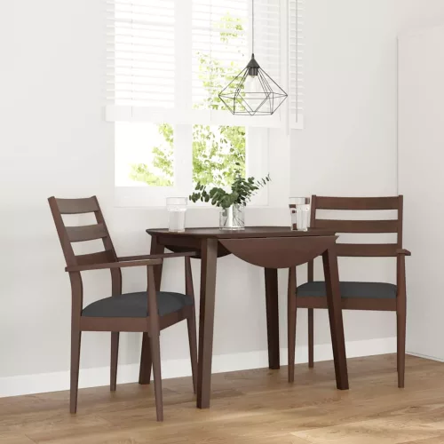 vidaXL 2 db barna tömörfa gumiból készült étkezőszékek párnákkal