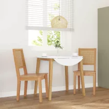 vidaXL 2 db tömörfa gumiból készült étkezőszékek