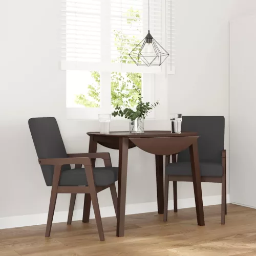 vidaXL 2 db barna tömörfa gumiból készült étkezőszékek párnákkal