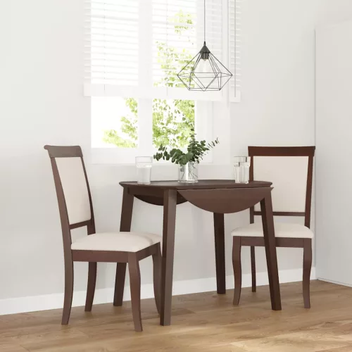 vidaXL 2 db barna tömörfa gumiból készült étkezőszékek párnákkal