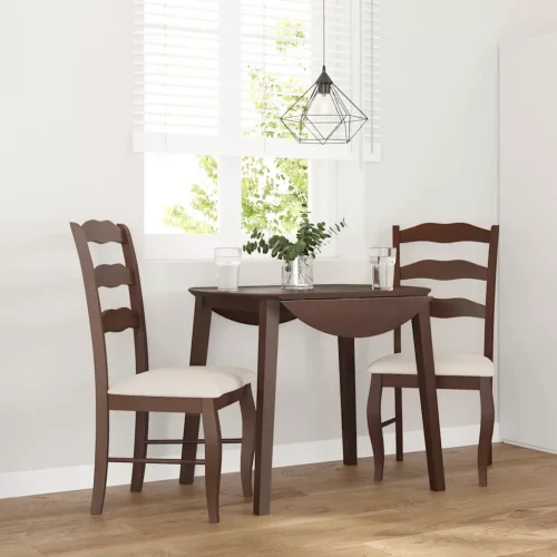 vidaXL 2 db barna tömörfa gumiból készült étkezőszékek párnákkal