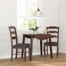   vidaXL 2 db barna tömörfa gumiból készült étkezőszékek párnákkal