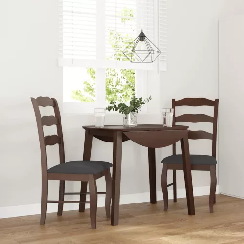 vidaXL 2 db barna tömörfa gumiból készült étkezőszékek párnákkal