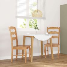   vidaXL 2 db természetes tömörfa gumiból készült étkezőszékek