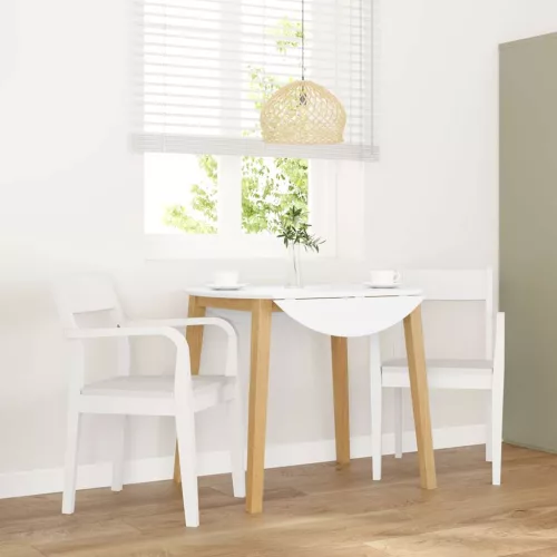 vidaXL 2 db fehér tömörfa gumiból készült étkezőszékek
