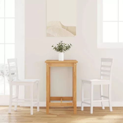 vidaXL 2 db fehér tömörfa gumiból bárszékek