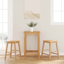 vidaXL 2 db tömör gumifa bárszék