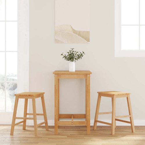 vidaXL 2 db tömör gumifa bárszék